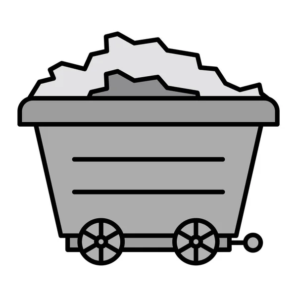 Coal Vector Glyph Icon Design — Stockvektor