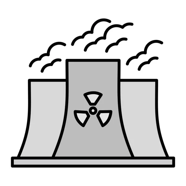 Illustration Vectorielle Icône Centrale Nucléaire Conception — Image vectorielle