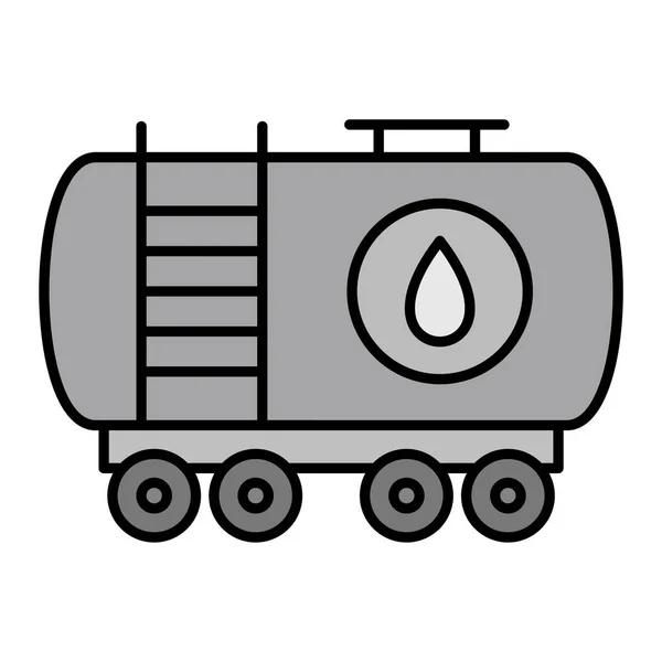 Oil Tanker Icon Outline Illustration Gas Tank Vector Icons Web — Stock Vector