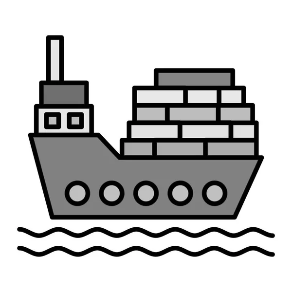 Schip Web Icoon Eenvoudige Illustratie — Stockvector