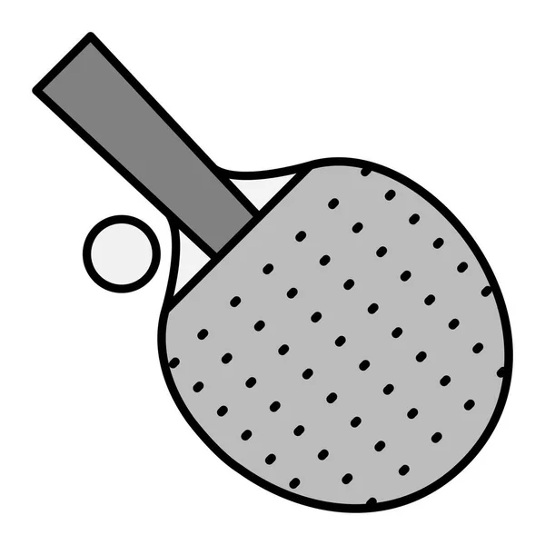 Ping Pong Vector Illustration Icon —  Vetores de Stock