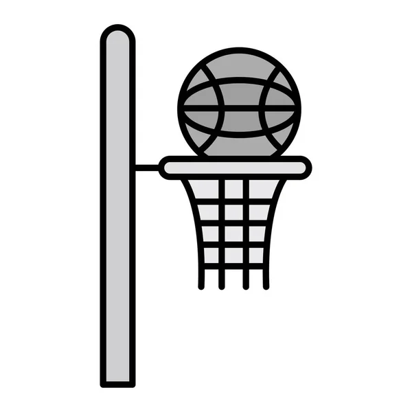 Illustration Vectorielle Basket Ball Icône — Image vectorielle