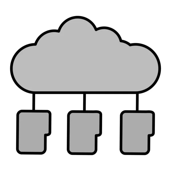 Cloud Computing Vector Illustration Icon — Stock Vector