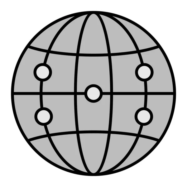 Globe Netowrk Vector Illustration Icon — Stock Vector