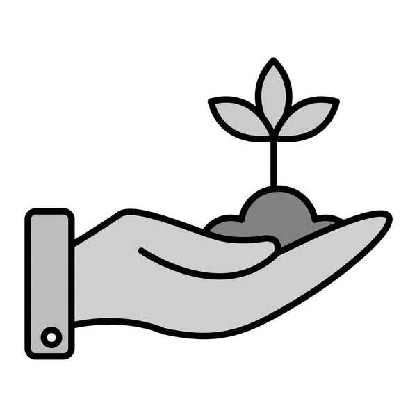 Growth Plant Vector Glyph Icon Design — Stock Vector