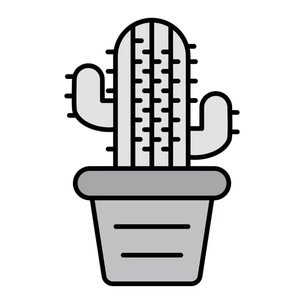 Cactus Vector Glifo Icono Diseño — Vector de stock