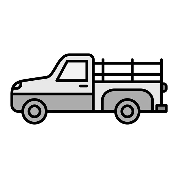 Farmer Truck Vector Glyph Icon Design — стоковый вектор