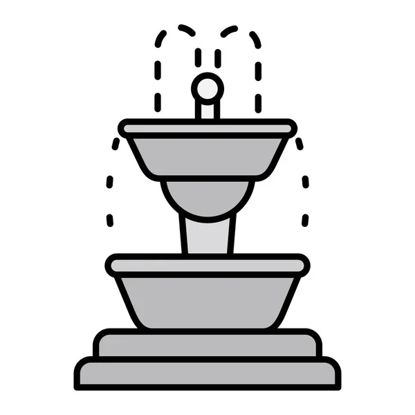 Fountain Vector Glyph Icon Design — Stock Vector