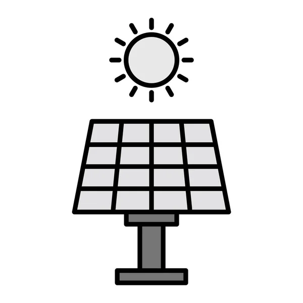 Diseño Iconos Glifos Vectoriales Energía Solar — Archivo Imágenes Vectoriales