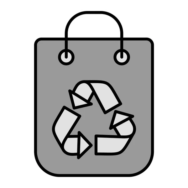 Recycle Bag Vector Glyph Icon Design — Stockvektor