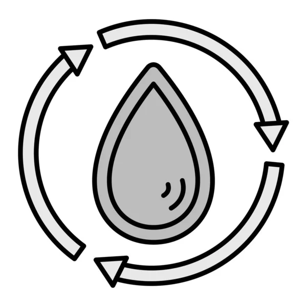 Water Recycle Vector Glyph Icon Design — Stockvektor