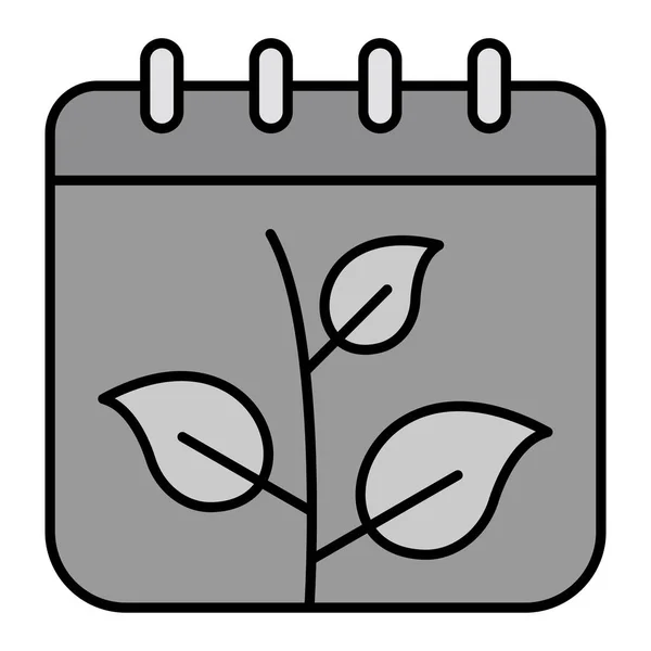 Eco Calendar Vector Glyph Icon Design — Archivo Imágenes Vectoriales