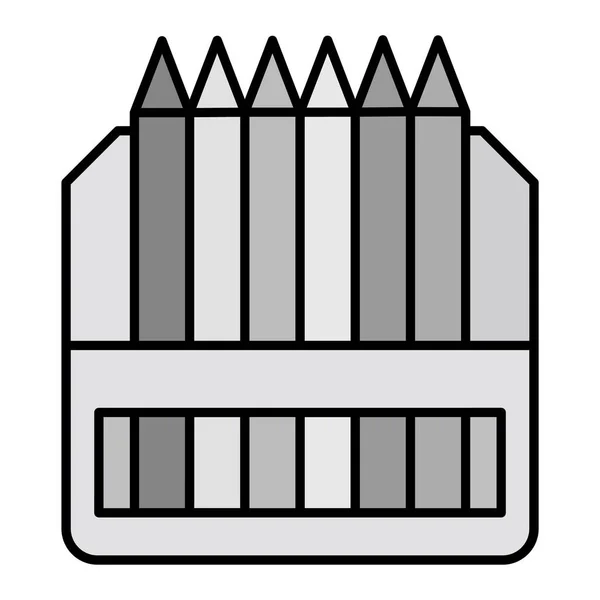 彩色铅笔矢量象形文字的设计 — 图库矢量图片