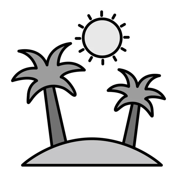 Island Vector Glyph Icon Design — Stockvector