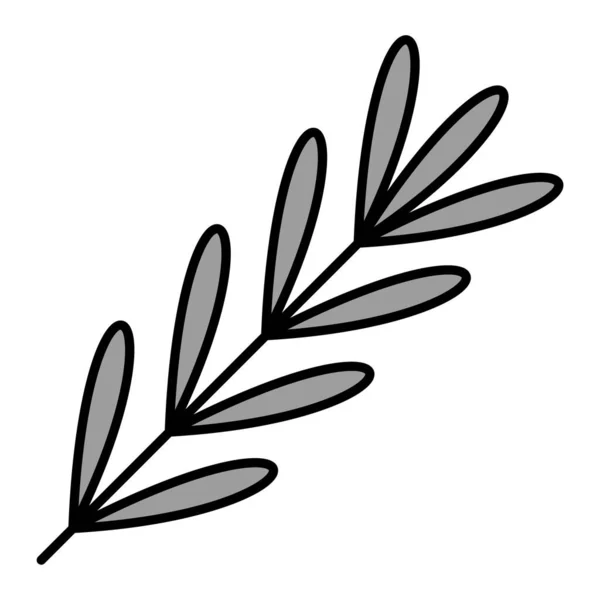 Rosemary Vector Glyph Icon Design — Stockový vektor