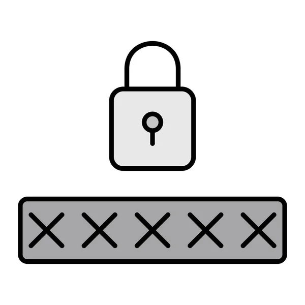 Security Pin Vector Glyph Icon Design — Stockový vektor