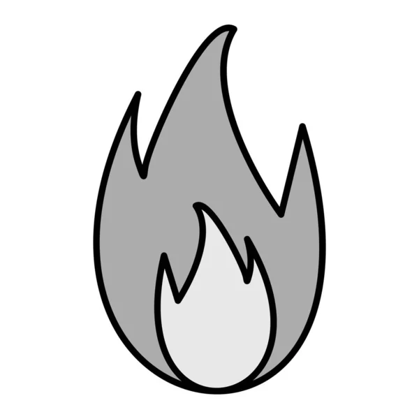 Fire Vector Glyph Icon Design — Stock Vector