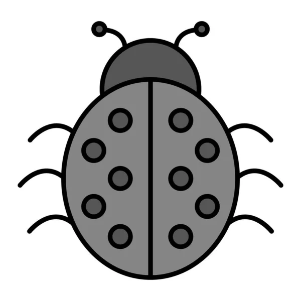 Ladybug Vector Glyph Icon Design — Stockový vektor