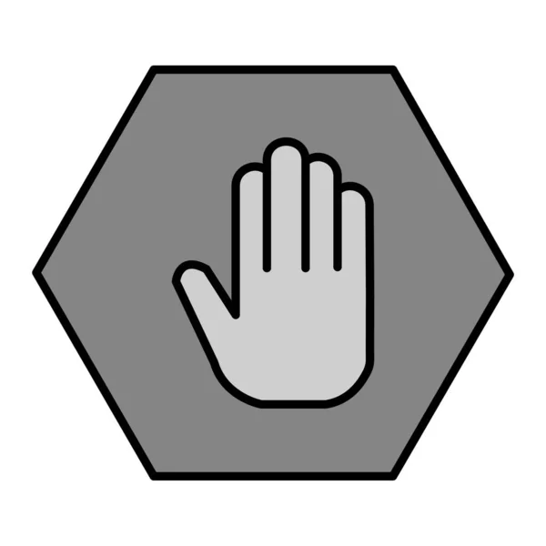 Stop Vector Glyph Icon Design — Vettoriale Stock