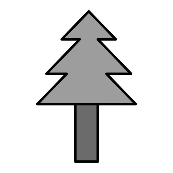 Pine Tree Vector Glyph Icon Design — Stock Vector