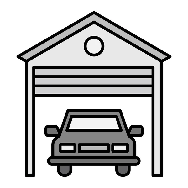Garage Vector Glyph Icon Design — Stockvector