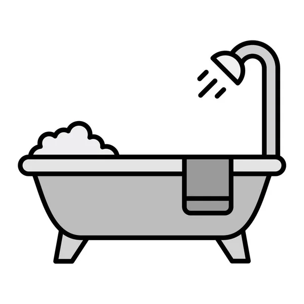 Baño Vector Glifo Icono Diseño — Vector de stock