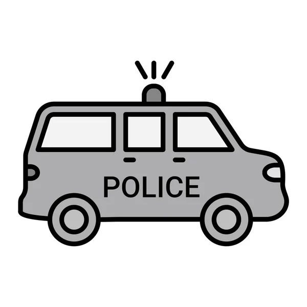 Police Van Modern Icon Vector Illustration — Archivo Imágenes Vectoriales