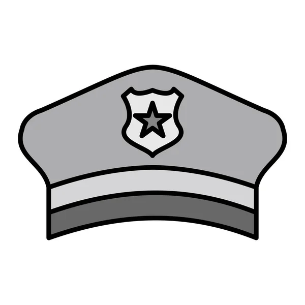警察帽现代图标矢量插图 — 图库矢量图片