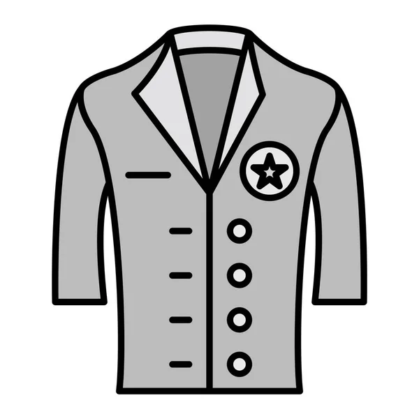 Police Uniform Modern Icon Vector Illustration —  Vetores de Stock