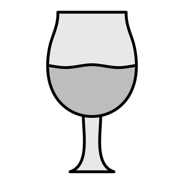 葡萄酒玻璃图标矢量插图 — 图库矢量图片