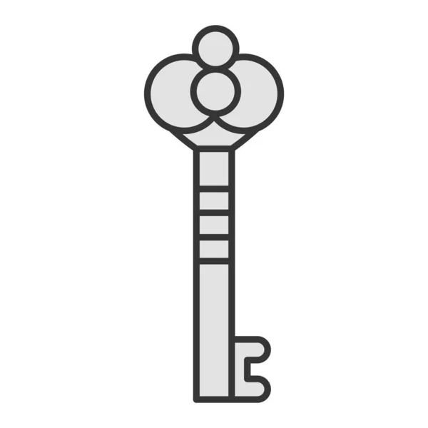 Line Icon Key Vector Illustration — Vector de stock