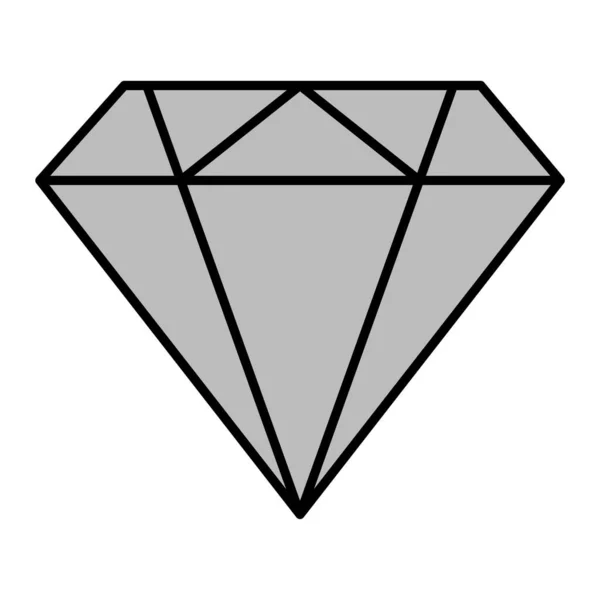 Illustration Vectorielle Icône Diamant — Image vectorielle