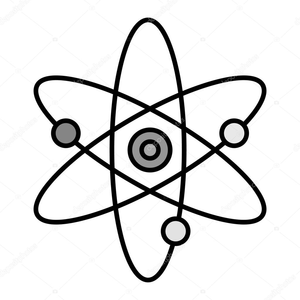 atom icon. simple illustration of molecule vector symbol for web