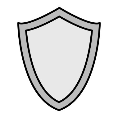 Kalkan simgesi. Web için basit güvenlik rozet vektör simgeleri çizimi