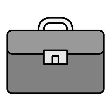 Evrak çantası ikonu. Beyaz arkaplanda izole edilmiş web tasarımı için bavul vektör simgelerinin basit çizimi
