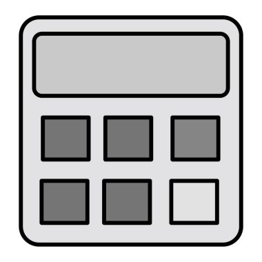 Hesap makinesi simgesi. Web için 9 hesap vektörü simgesinin basit çizimi