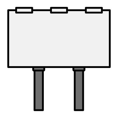 Beyaz arkaplanda boş ilan panosu