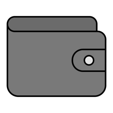 Cüzdan ikonu. Web için basit kredi kartı vektör simgeleri çizimi