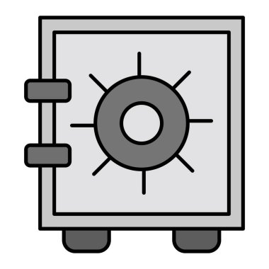 Güvenlik sistemi simgesi vektör illüstrasyonu