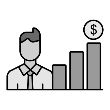 Broker modern simge vektör illüstrasyonu