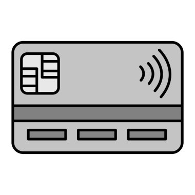 Kredi kartı modern ikon vektör illüstrasyonu