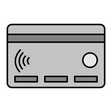 Banka Kartı modern simge vektör illüstrasyonu