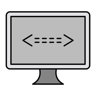 Arka uç modern ikon vektör illüstrasyonu