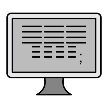 Satır Çizgisi Modern ikon vektör çizimi