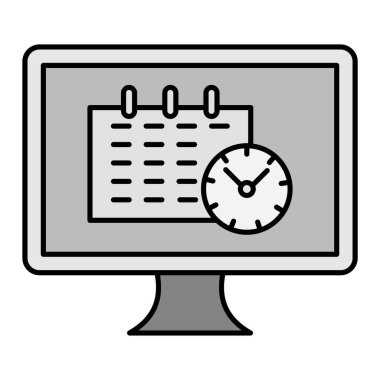 Son teslim tarihi, modern simge vektör illüstrasyonu