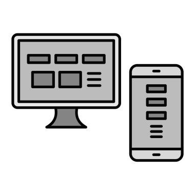 Ui Design modern simge vektör çizimi