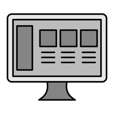 Web Arayüzü modern ikon vektör çizimi