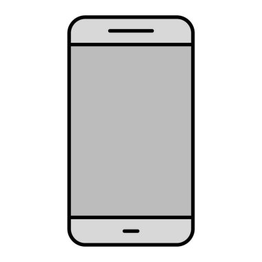 Akıllı telefon aygıtı simgesi. Web için cep telefonu vektör simgelerinin düz çizimi