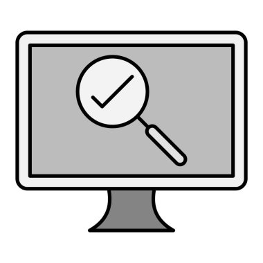 bilgisayar monitörü Büyüteç vektör çizim tasarım ile