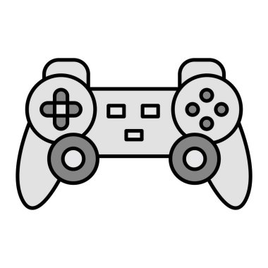 Oyun denetleyici simgesi. Oyun kolu vektör illüstrasyon sembolünü özetle. izole edilmiş sınır